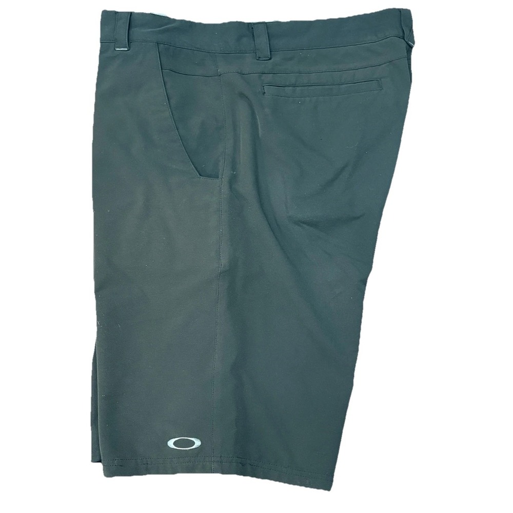 Oakley Mens Black Performance Golf Shorts Size 40 Flat Front Embroidered Logo